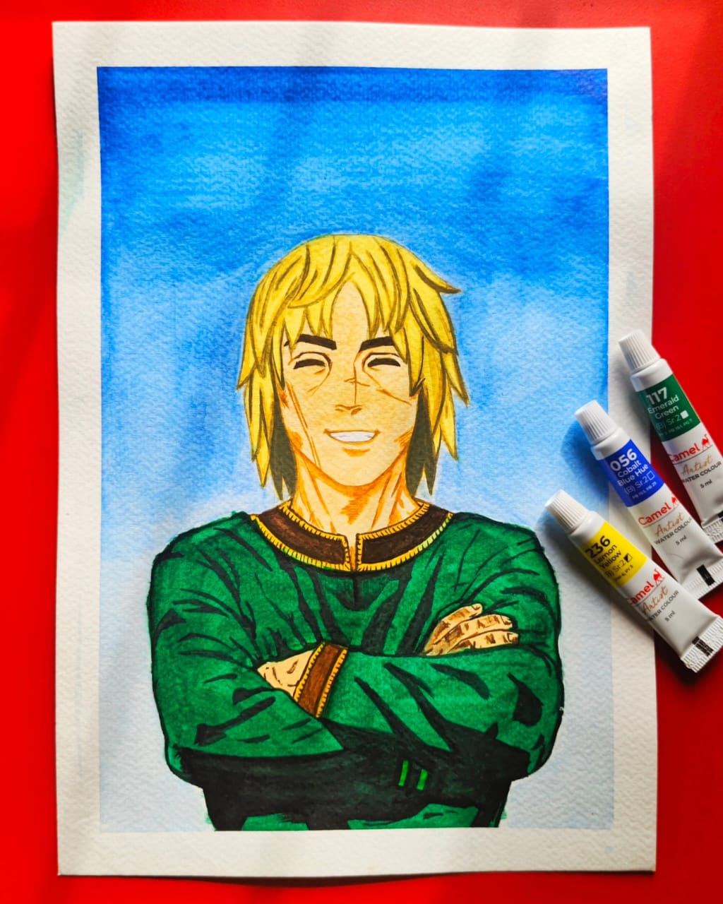 Watercolor portrait of Thorfinn